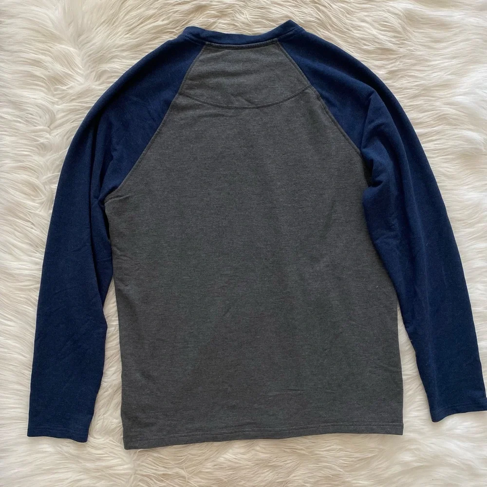 Orvis Gray Blue Long Sleeve Basic Baseball Tee Shirt - Picture 6 of 9